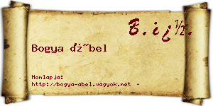 Bogya Ábel névjegykártya