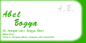 abel bogya business card