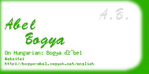 abel bogya business card